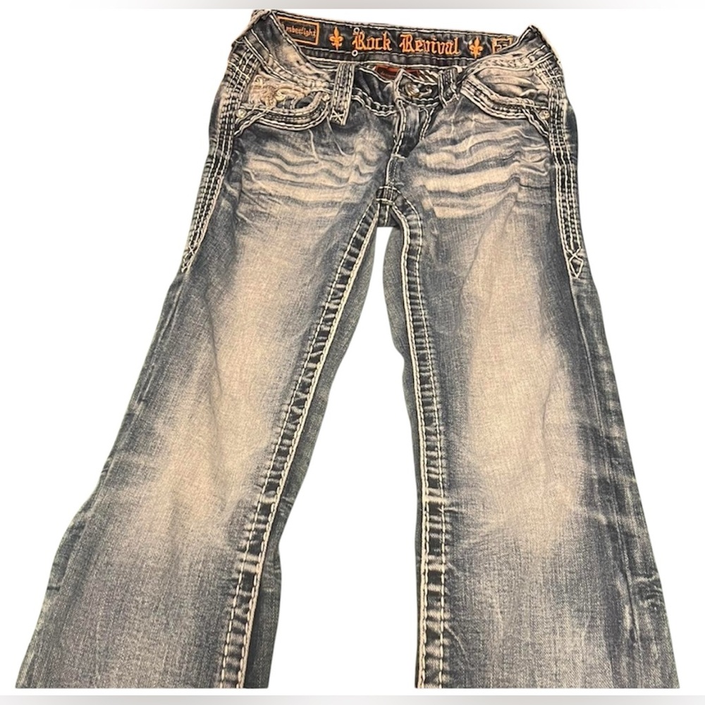 Rock Revival Amber Low Rise Light Wash Bootcut Jeans Size 23/32 Worn Once - Picture 6 of 6